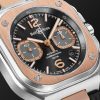 BR 05 Automatic Chronograph 42mm 18-Karat Rose Gold, Stainless Steel and Rubber Watch, Ref. No. BR05C-RTH-STPG/SRB - CU BR 05 Automatic Chronograph 42mm 18-Karat Rose Gold, Stainless Steel and Rubber Watch, Ref. No. BR05C-RTH-STPG/SRB - CU