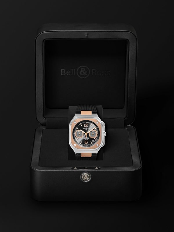 BR 05 Automatic Chronograph 42mm 18-Karat Rose Gold, Stainless Steel and Rubber Watch, Ref. No. BR05C-RTH-STPG/SRB - E3 BR 05 Automatic Chronograph 42mm 18-Karat Rose Gold, Stainless Steel and Rubber Watch, Ref. No. BR05C-RTH-STPG/SRB - E3