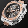 BR 05 Automatic Chronograph 42mm 18-Karat Rose Gold, Stainless Steel and Rubber Watch, Ref. No. BR05C-RTH-STPG/SRB - FR BR 05 Automatic Chronograph 42mm 18-Karat Rose Gold, Stainless Steel and Rubber Watch, Ref. No. BR05C-RTH-STPG/SRB - FR