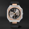 BR 05 Automatic Chronograph 42mm 18-Karat Rose Gold, Stainless Steel and Rubber Watch, Ref. No. BR05C-RTH-STPG/SRB BR 05 Automatic Chronograph 42mm 18-Karat Rose Gold, Stainless Steel and Rubber Watch, Ref. No. BR05C-RTH-STPG/SRB