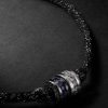 Forte Beads Blackened and White Gold, Sapphire, Diamond and Lurex Bracelet - CU