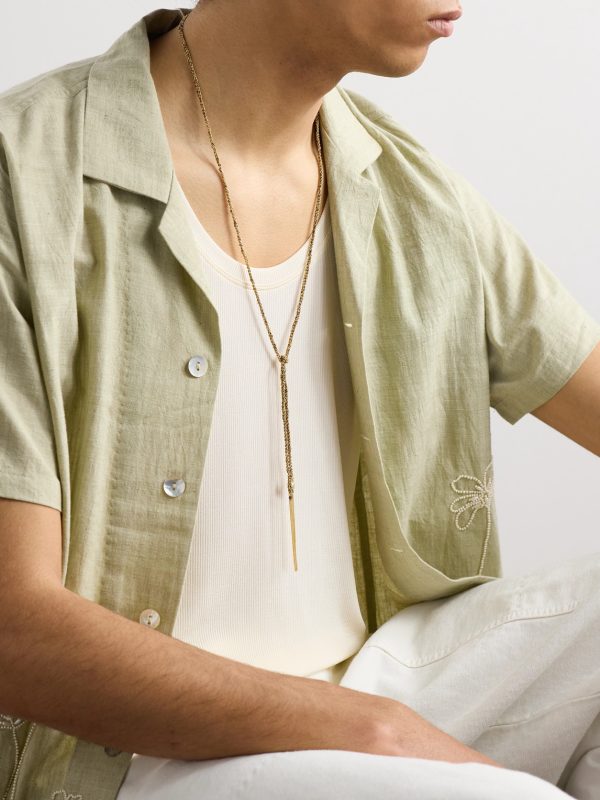 Lucky Energy Gold and Silk Necklace - FR Lucky Energy Gold and Silk Necklace - FR