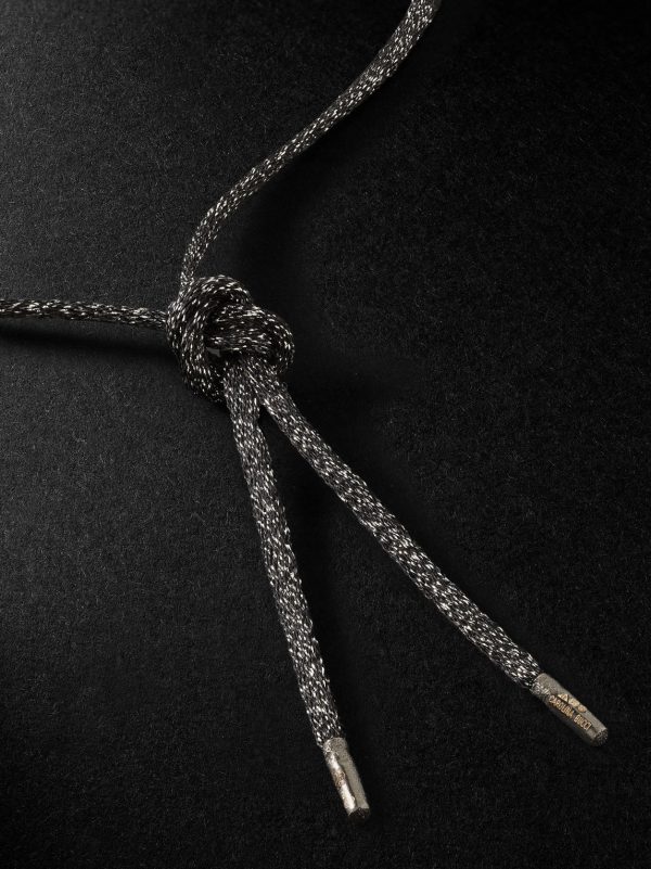Forte Beads Blackened and White Gold, Sapphire, Diamond and Lurex Necklace - BK Forte Beads Blackened and White Gold, Sapphire, Diamond and Lurex Necklace - BK
