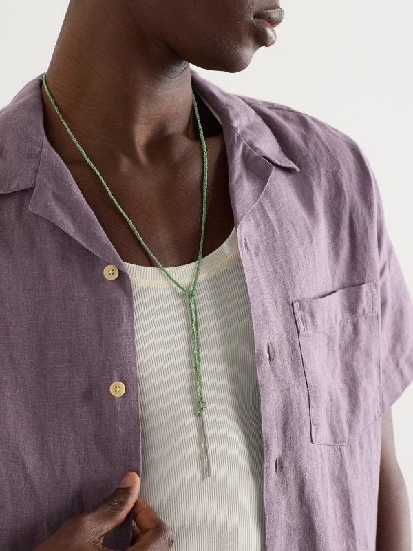 Lucky Money White Gold and Silk Necklace - FR Lucky Money White Gold and Silk Necklace - FR