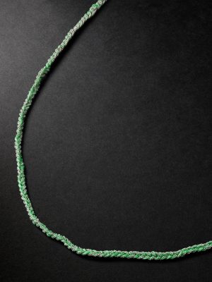 Lucky Money White Gold and Silk Necklace Lucky Money White Gold and Silk Necklace