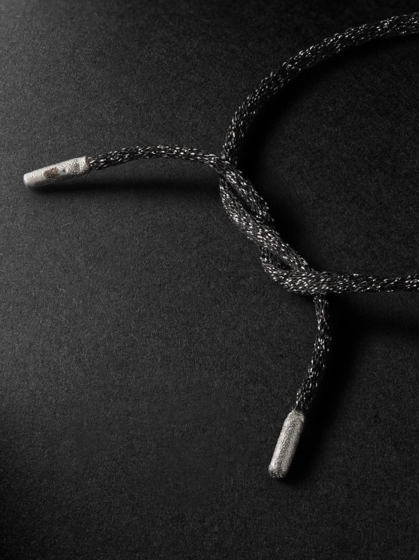 FORTE Got Lucky Florentine Finish Sorriso White Gold and Lurex Bracelet - BK FORTE Got Lucky Florentine Finish Sorriso White Gold and Lurex Bracelet - BK