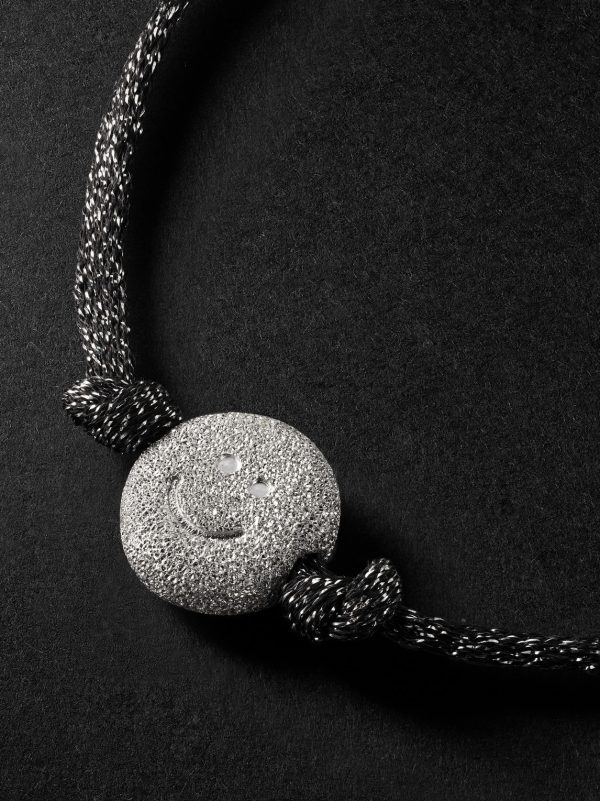 FORTE Got Lucky Florentine Finish Sorriso White Gold and Lurex Bracelet - CU FORTE Got Lucky Florentine Finish Sorriso White Gold and Lurex Bracelet - CU