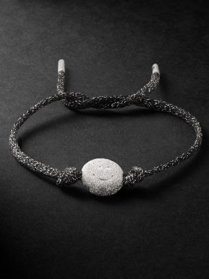 FORTE Got Lucky Florentine Finish Sorriso White Gold and Lurex Bracelet