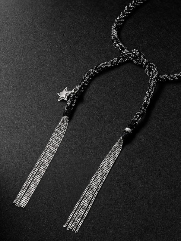 Lucky Health White Gold and Silk Bracelet - BK