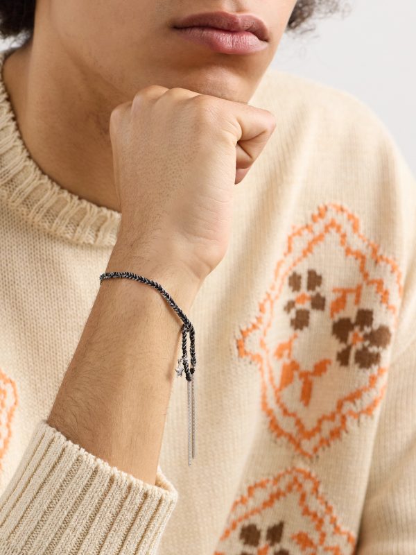 Lucky Health White Gold and Silk Bracelet - FR