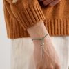 Lucky Fortune White Gold and Silk Bracelet - FR Lucky Fortune White Gold and Silk Bracelet - FR