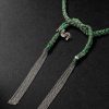Lucky Money White Gold and Silk Bracelet - BK Lucky Money White Gold and Silk Bracelet - BK