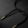 FORTE Beads Florentine Finish Letter Gold and Lurex Cord Bracelet - BK