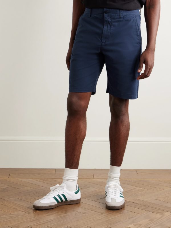 Crown 1090 Straight-Leg Brushed Organic Cotton-Blend Twill Shorts - FR Crown 1090 Straight-Leg Brushed Organic Cotton-Blend Twill Shorts - FR