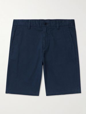 Crown 1090 Straight-Leg Brushed Organic Cotton-Blend Twill Shorts Crown 1090 Straight-Leg Brushed Organic Cotton-Blend Twill Shorts