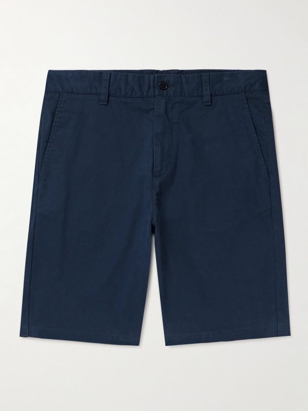 Crown 1090 Straight-Leg Brushed Organic Cotton-Blend Twill Shorts Crown 1090 Straight-Leg Brushed Organic Cotton-Blend Twill Shorts