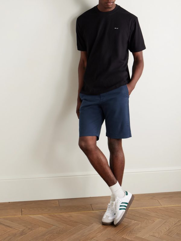 Crown 1090 Straight-Leg Brushed Organic Cotton-Blend Twill Shorts - OU Crown 1090 Straight-Leg Brushed Organic Cotton-Blend Twill Shorts - OU