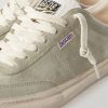 Soul-Star Distressed Leather-Trimmed Suede Sneakers - CU Soul-Star Distressed Leather-Trimmed Suede Sneakers - CU
