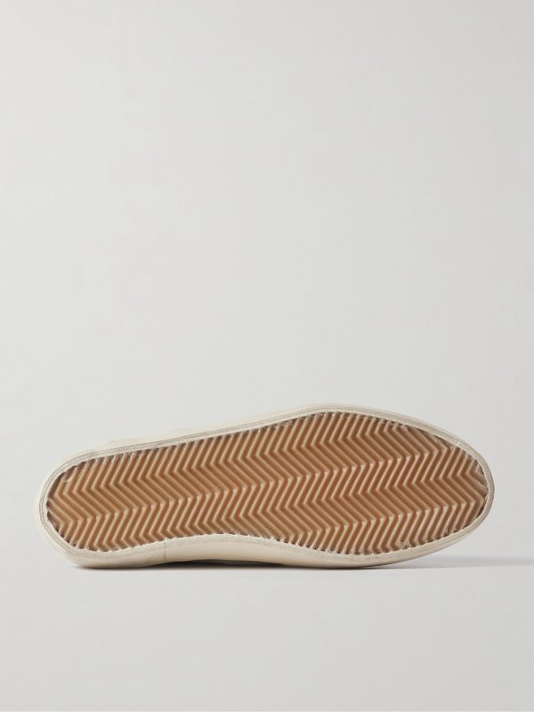 Soul-Star Distressed Leather-Trimmed Suede Sneakers - E1 Soul-Star Distressed Leather-Trimmed Suede Sneakers - E1