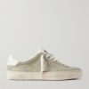 Soul-Star Distressed Leather-Trimmed Suede Sneakers Soul-Star Distressed Leather-Trimmed Suede Sneakers
