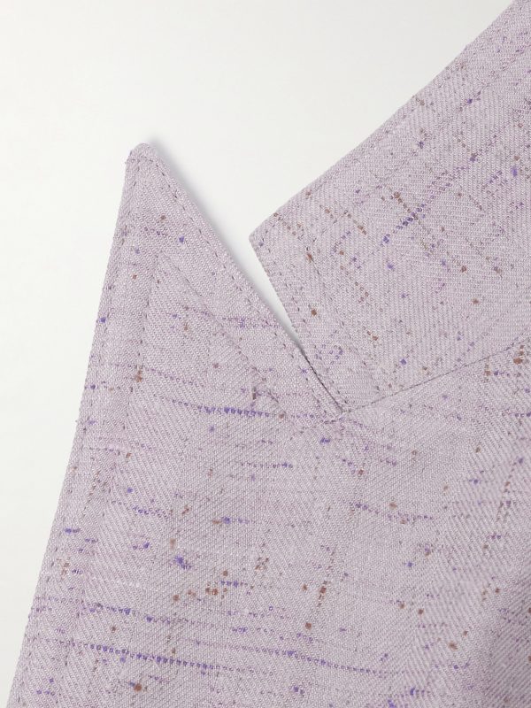 Bruce Slim-Fit Double-Breasted Tweed Suit Jacket - E1