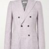 Bruce Slim-Fit Double-Breasted Tweed Suit Jacket