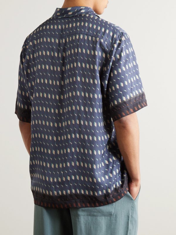 Printed Satin Shirt - BK Printed Satin Shirt - BK