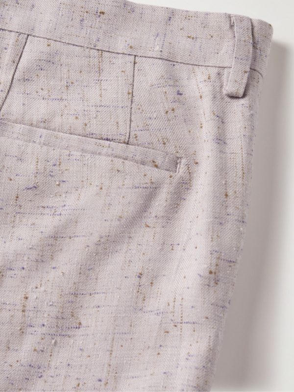 Slim-Fit Flared Tweed Suit Trousers - CU Slim-Fit Flared Tweed Suit Trousers - CU