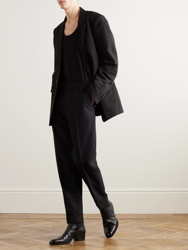 Straight-Leg Grain de Poudre Wool Trousers - OU