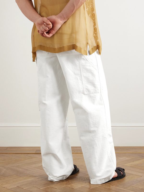 Straight-Leg Cotton Cargo Trousers - BK Straight-Leg Cotton Cargo Trousers - BK