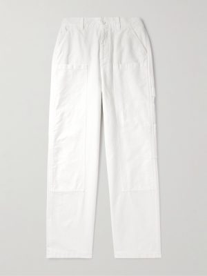Straight-Leg Cotton Cargo Trousers