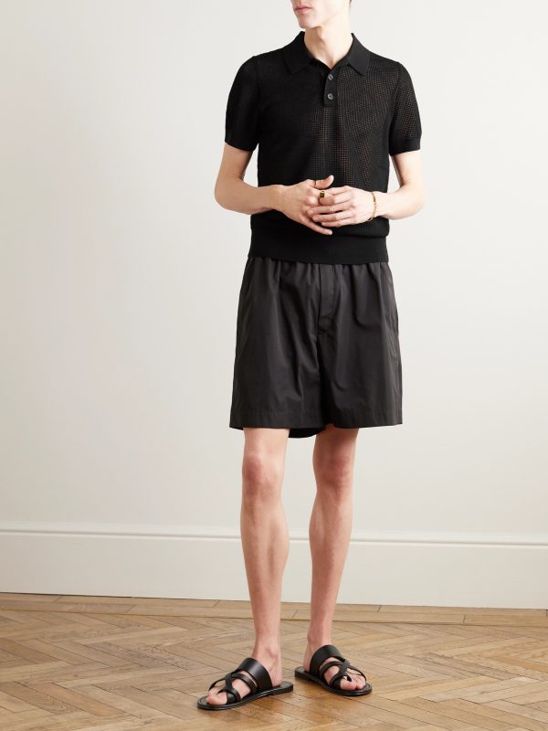 Pointelle-Knit Polo Shirt - OU