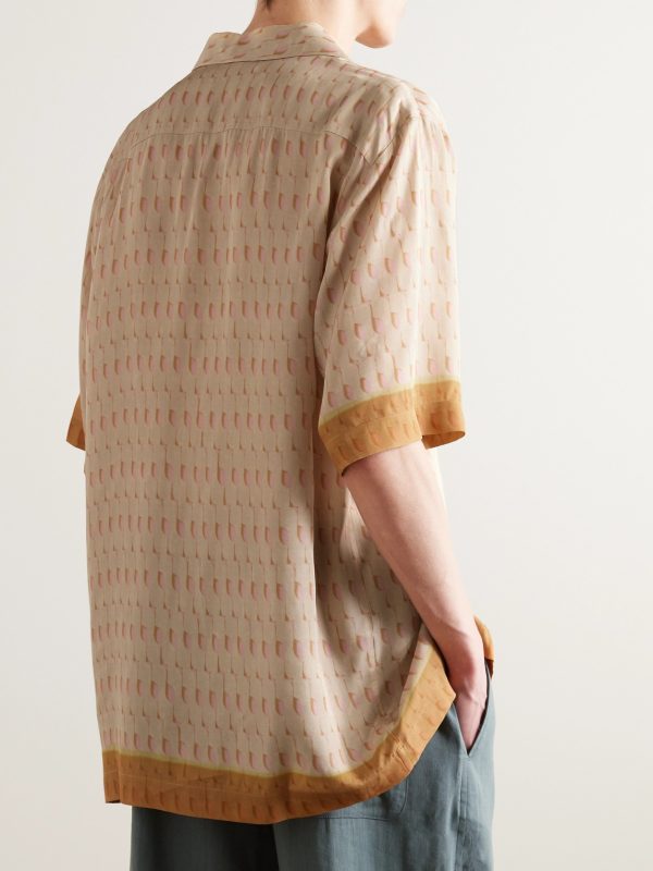 Printed Satin Shirt - BK Printed Satin Shirt - BK