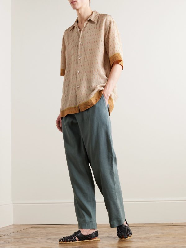 Printed Satin Shirt - OU Printed Satin Shirt - OU