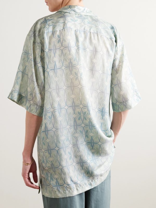 Printed Silk Shirt - BK Printed Silk Shirt - BK