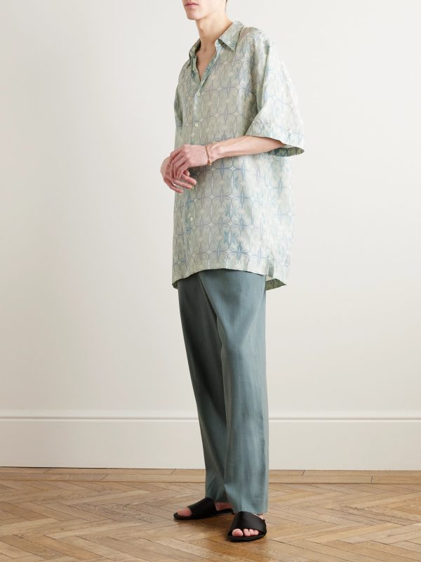 Printed Silk Shirt - OU Printed Silk Shirt - OU