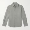 Spread-Collar Cotton and Linen-Blend Shirt Spread-Collar Cotton and Linen-Blend Shirt