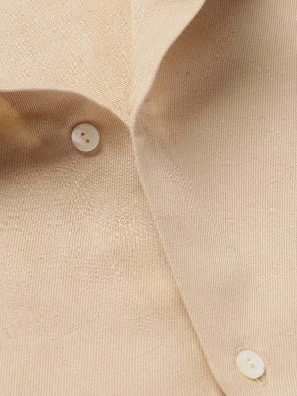 Spread-Collar Cotton and Linen-Blend Shirt - CU Spread-Collar Cotton and Linen-Blend Shirt - CU