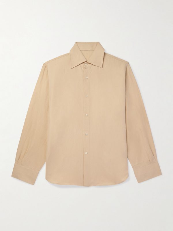 Spread-Collar Cotton and Linen-Blend Shirt Spread-Collar Cotton and Linen-Blend Shirt