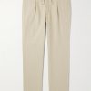 Straight-Leg Linen-Twill Drawstring Trousers Straight-Leg Linen-Twill Drawstring Trousers