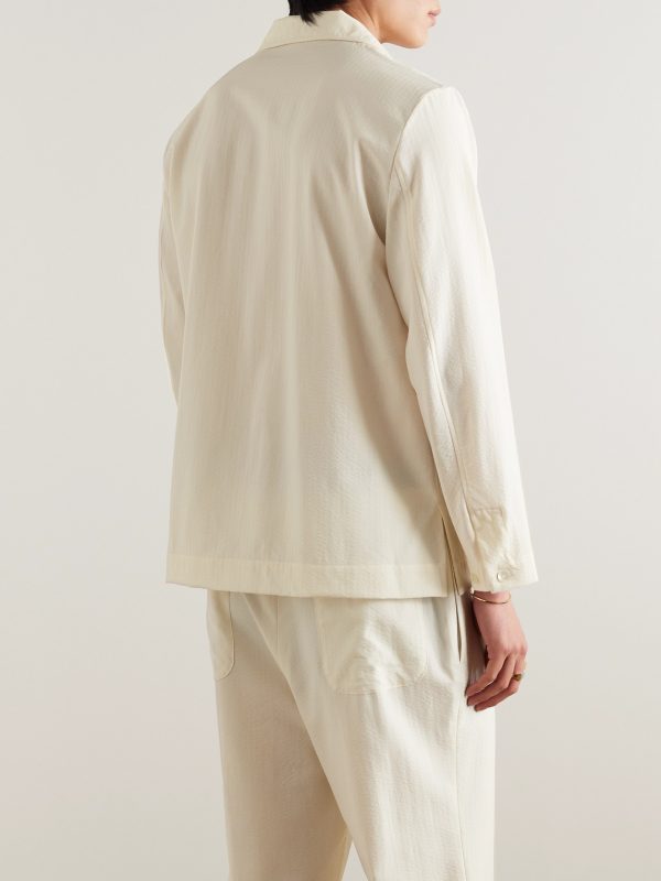 Wool-Seersucker Overshirt - BK Wool-Seersucker Overshirt - BK