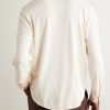 Spread-Collar Cotton and Silk-Blend Piqué Shirt - BK