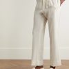 Straight-Leg Pleated Wool-Seersucker Drawstring Trousers - FR Straight-Leg Pleated Wool-Seersucker Drawstring Trousers - FR