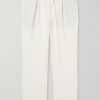 Straight-Leg Pleated Wool-Seersucker Drawstring Trousers Straight-Leg Pleated Wool-Seersucker Drawstring Trousers