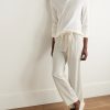 Straight-Leg Pleated Wool-Seersucker Drawstring Trousers - OU Straight-Leg Pleated Wool-Seersucker Drawstring Trousers - OU