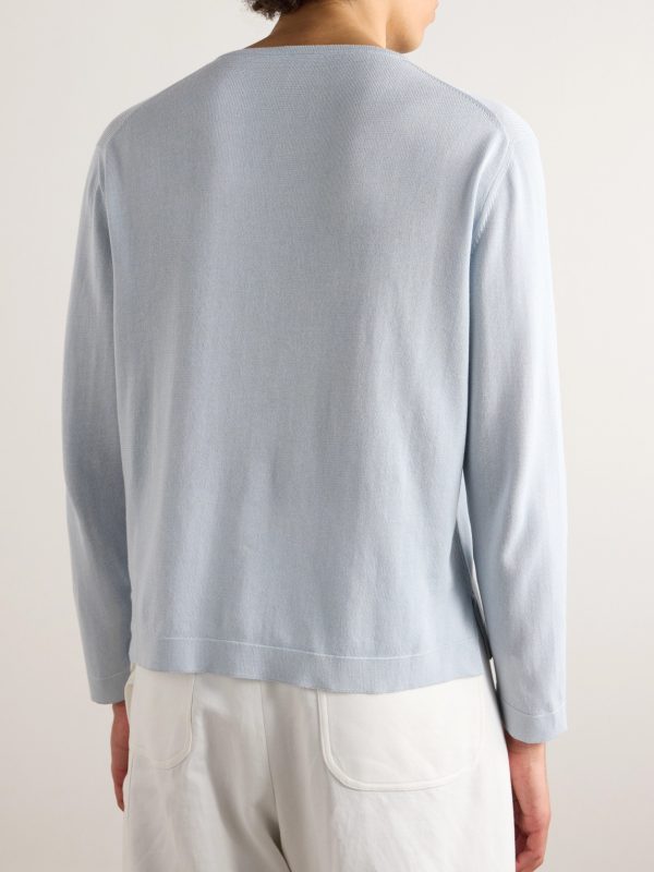 Mélange Mouliné-Cotton Sweater - BK