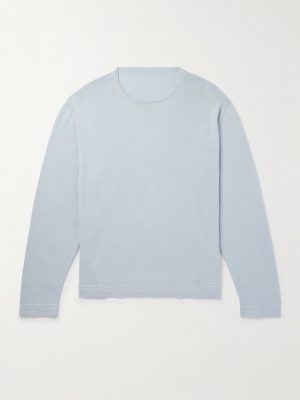 Mélange Mouliné-Cotton Sweater