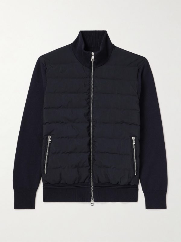 Shell and Knitted Cotton Padded Down Jacket Shell and Knitted Cotton Padded Down Jacket