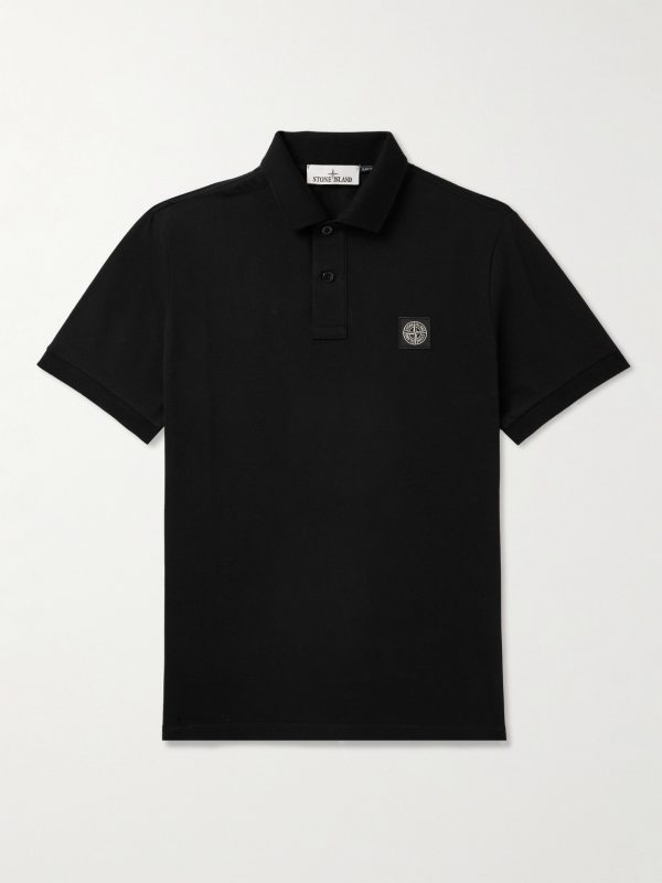 Logo-Appliquéd Cotton-Blend Piqué Polo Shirt