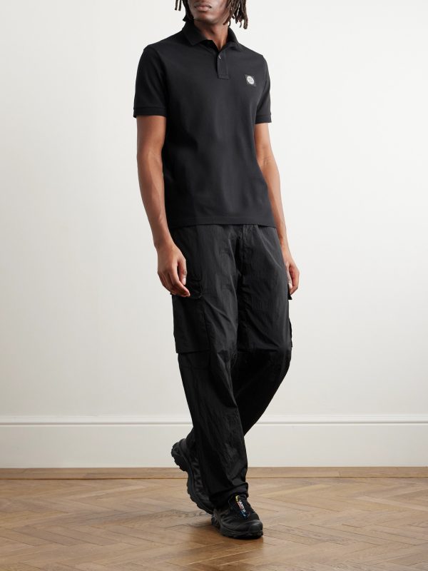 Logo-Appliquéd Cotton-Blend Piqué Polo Shirt - OU